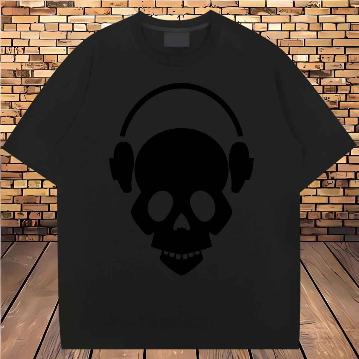 Popular T-Shirts 100% Cotton 230g skull Summer Casual Plus Size Cartoon Short Sleeve O-Neck Couples T Shirts Free Shipping Tops Tees