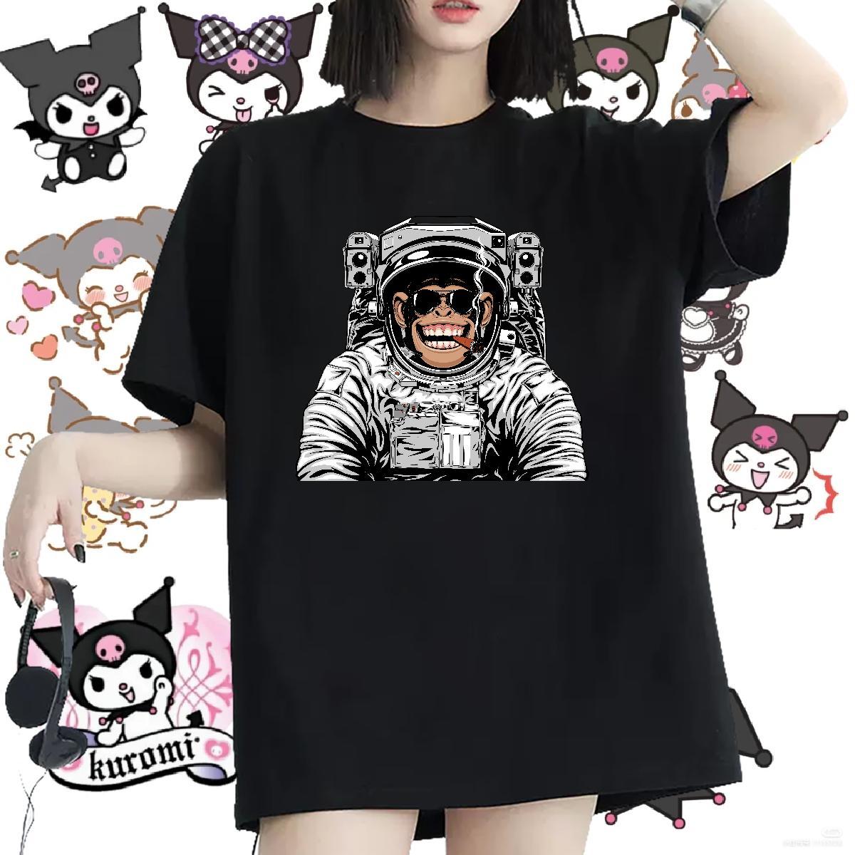 Brand Women Tees 230g Cotton planet Daily Outfit Woman T Shirts Crew Neck Graphic Tshirts