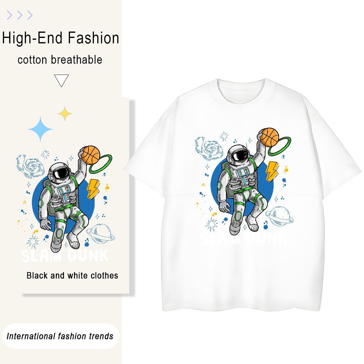 Lady Tshirt for Man Woman 230g Pure Cotton universe Street Wear T-Shirts for Women Crew Neck Graphic Tops Tees