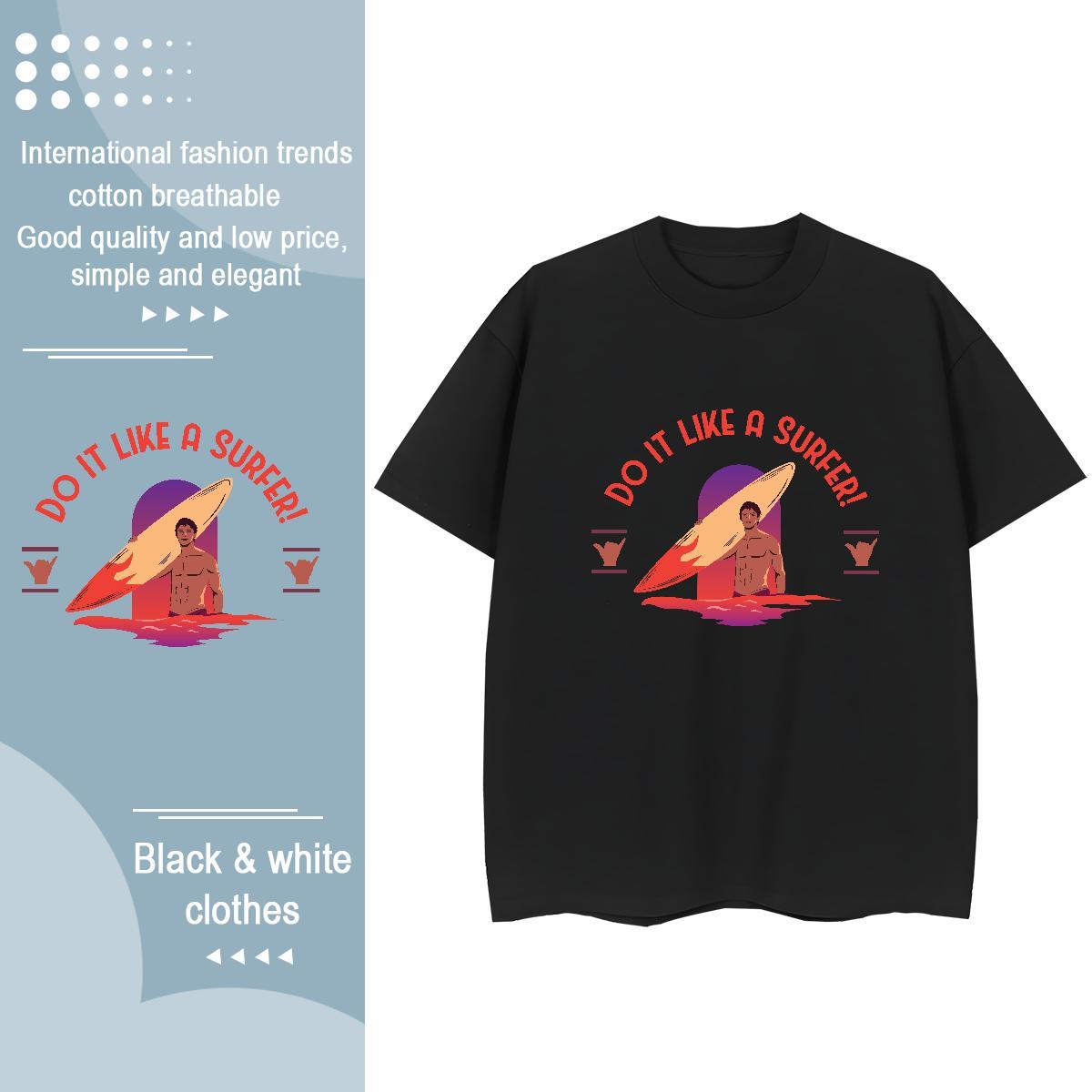 Lady Tshirt for Man Woman 230g Cotton skateboarding Street Casual T-Shirts for Women Breathable Crew Neck White Plus Size Tops Shirt