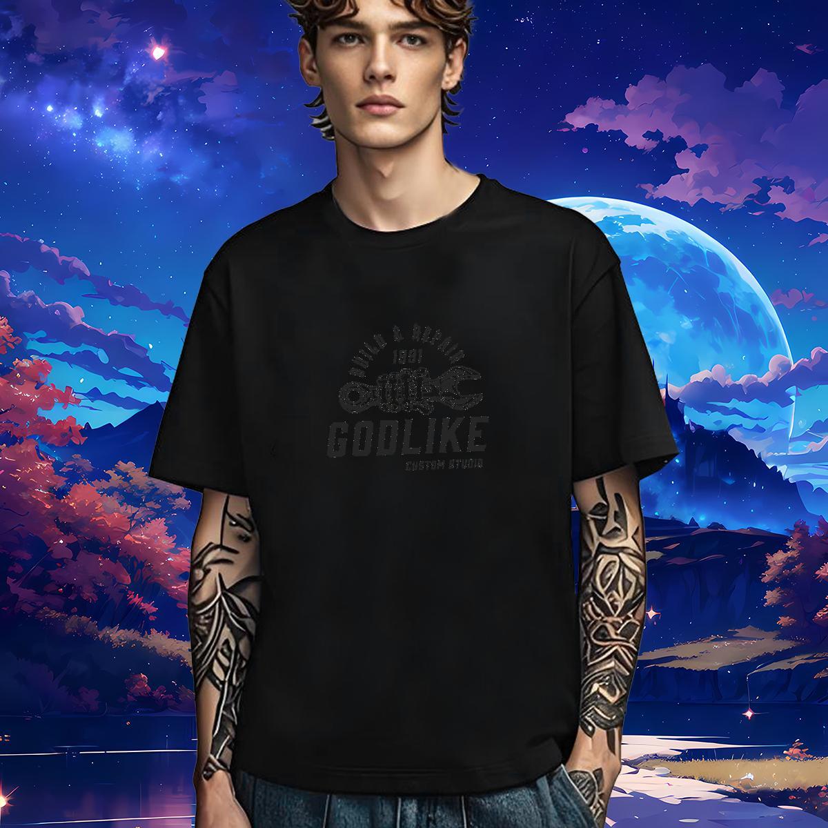 Classic T Shirts Men 230g Pure Cotton tool Street Wear Customized Breathable Short Sleeve Men Tshirts 2024 DIY Top Tees