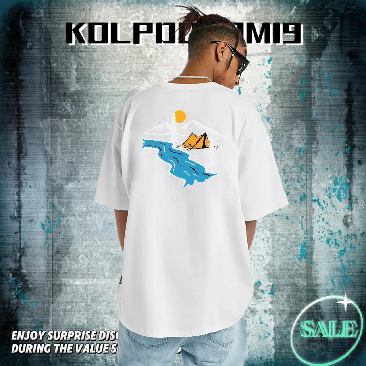 Designer T Shirt For Man 230g 100% Cotton mountains Casual Custom Print Oversized Pure Cotton Tshirt for Man Woman Casual New Top Tees