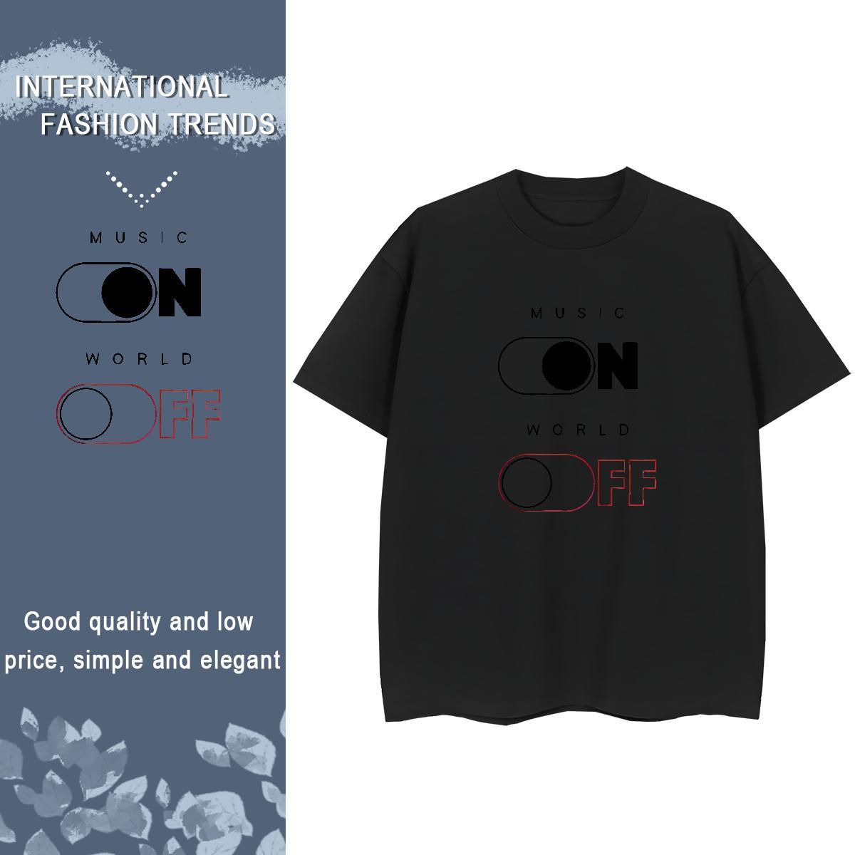 Loose Fit T-Shirts 230g Cotton letter Hip Hop Street Asian Size Breathable Short Sleeve Tshirt for Man Woman New Clothings