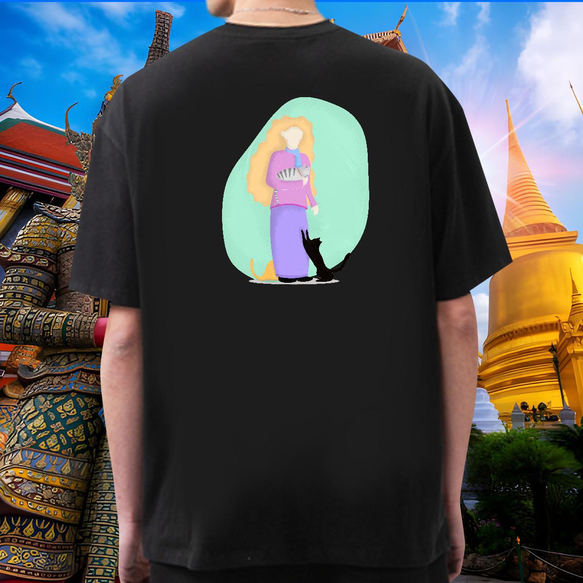 Cool T Shirt For Man 230g Cotton portrait Daily Wear Oversized Breathable Short Sleeve Mens Tshirts New Arrival Top Tees