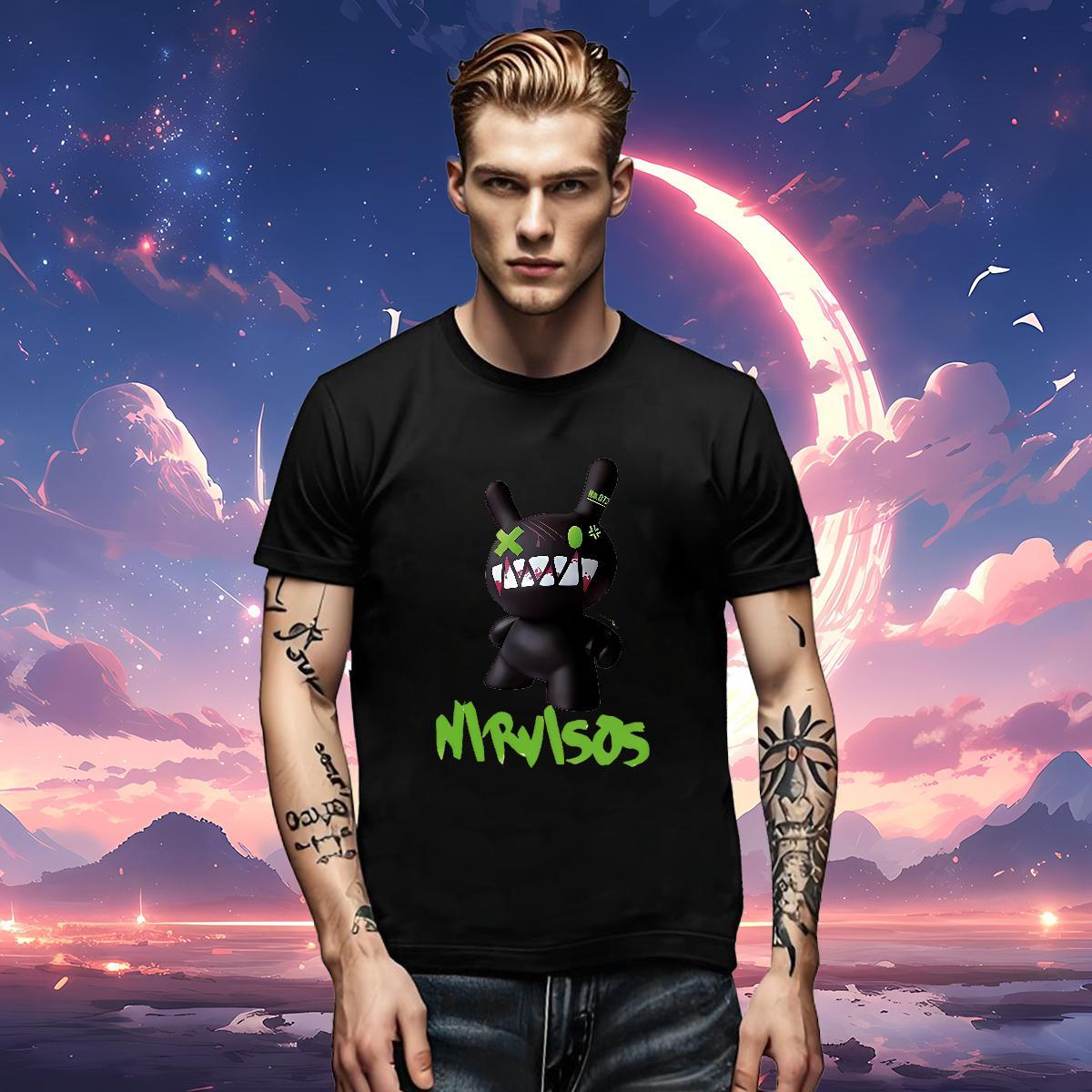 Classic Casual Tshirt for Man Woman bear Casual Daily Wear 230g Cotton Top Tees Breathable Crew Neck Popular Mens T Shirts Anime