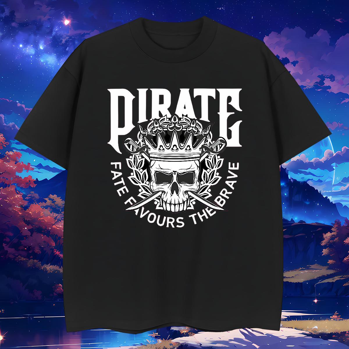 High Quality Men T Shirts 230g Pure Cotton skull Daily Outfit Asian Size Breathable Soft Mens Tshirts Classic Tops