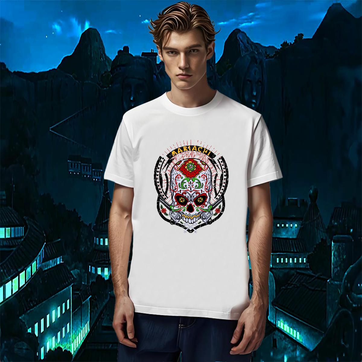 High Quality Mens T Shirts 230g Pure Cotton skull Hip Hop Street Oversized 4XL Round Neck Short Sleeve Tshirt for Man Woman Customized Top Tees