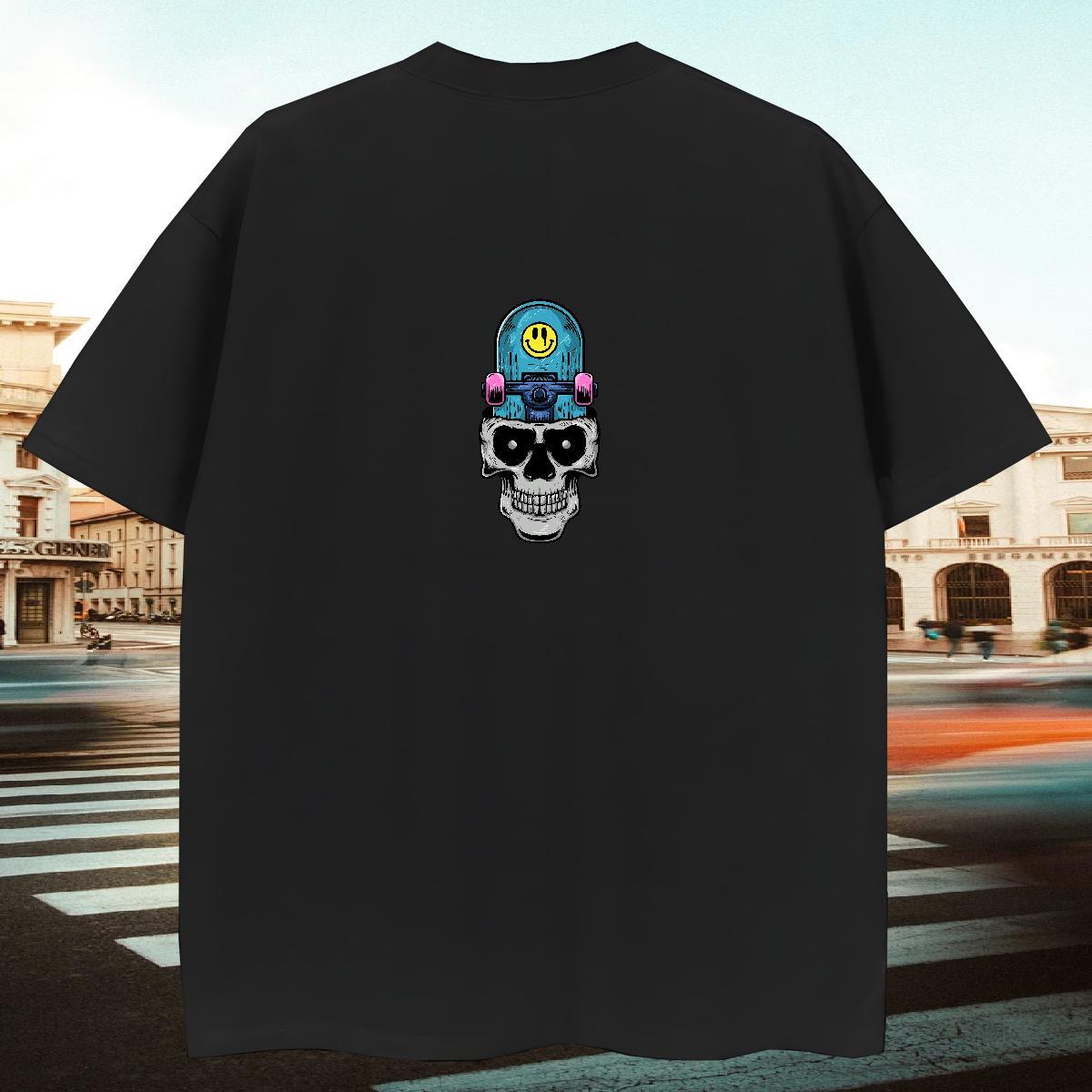 Comfortable Mens T Shirts 100% Cotton 230g skull Hip Hop Street Custom Anime Breathable Men Clothes T-Shirt New Polos