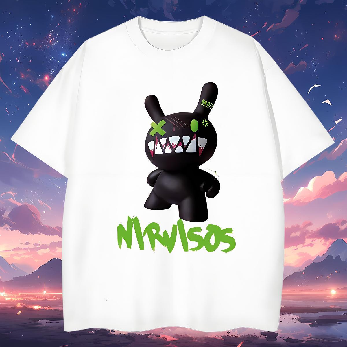 Classic Casual Tshirt for Man Woman bear Casual Daily Wear 230g Cotton Top Tees Breathable Crew Neck Popular Mens T Shirts Anime