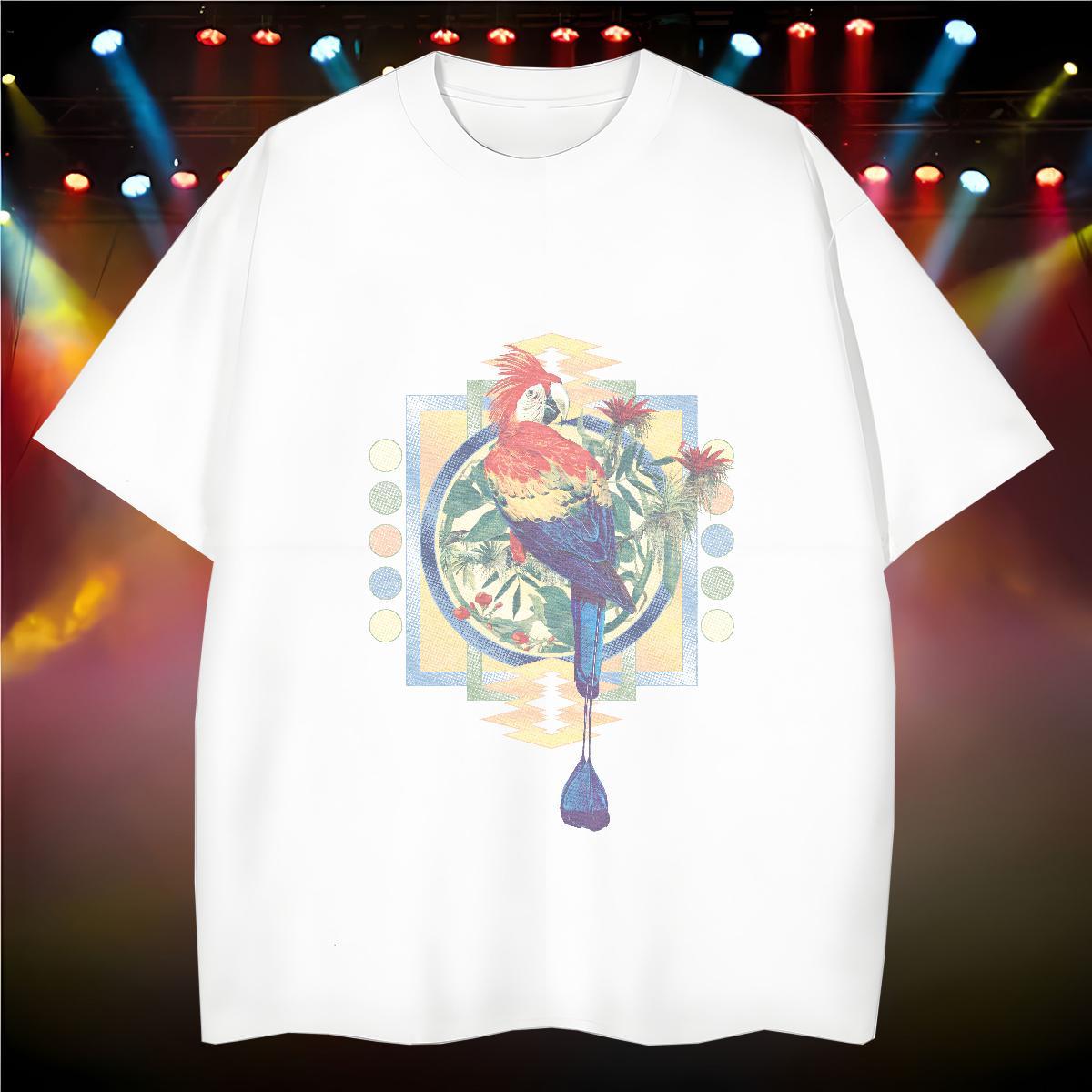 Classic Tshirt for Man Woman bird Summer Casual 230g 100% Cotton Polos Breathable Soft Cool T-Shirts for Men Customized
