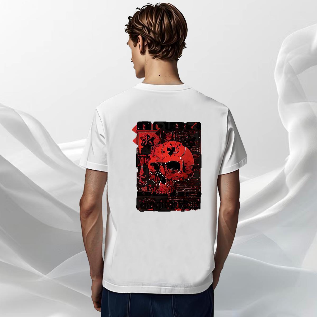 Loose T Shirt For Man 100% Cotton 230g halloween Spring Summer Custom Printing Round Neck Short Sleeve Couples T Shirts Designer Fashion Tops Tees