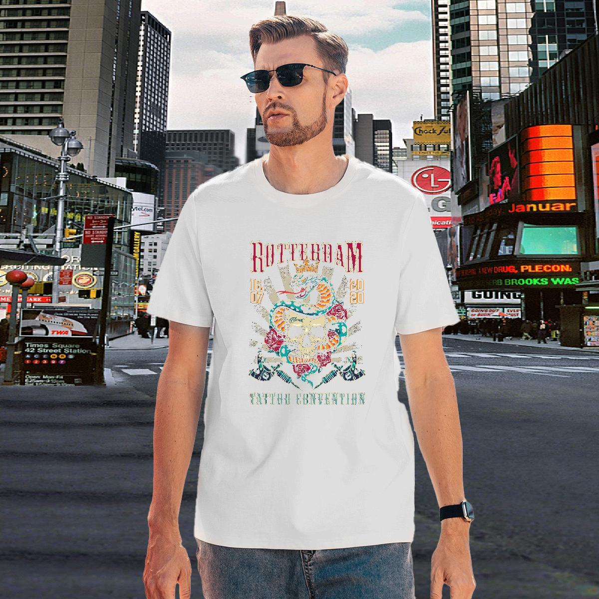Popular T-Shirts for Men 230g 100% Cotton skull Street Customized Print Breathable Tshirt for Man Woman Classic Casual Tees Shirts