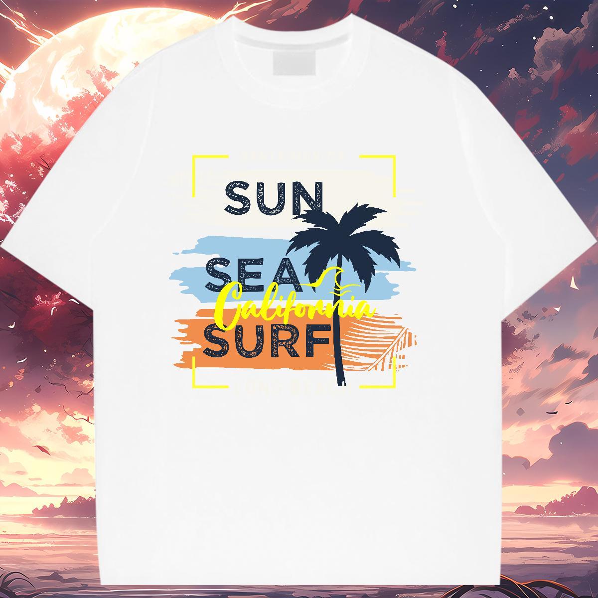 Nice Couples T Shirts 230g Cotton letter Casual Daily Wear Woman T Shirts Breathable Crew Neck Custom Printed Clothings
