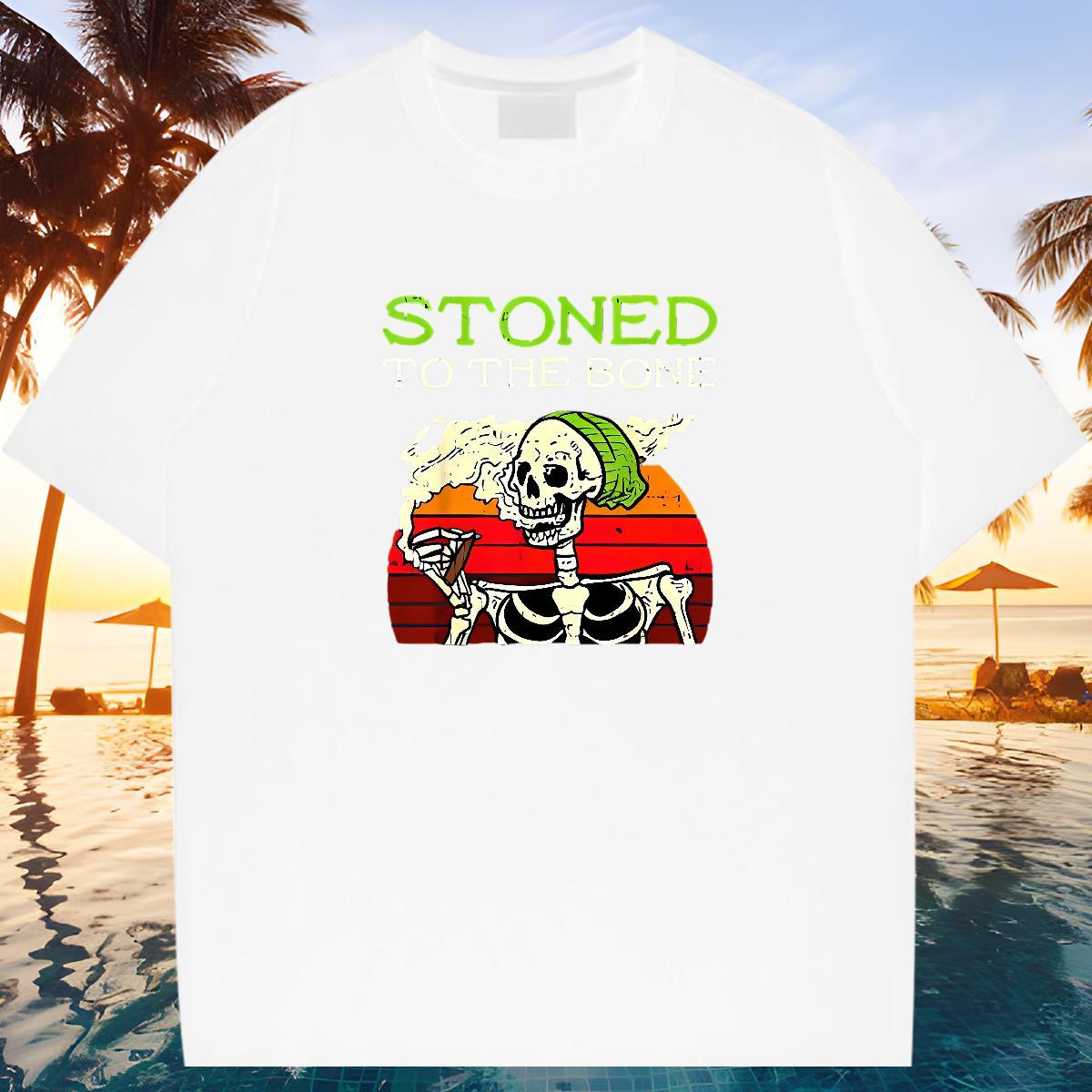 Cool Design Mens T Shirts 100% Cotton 230g skull Spring Summer Custom Cartoon O-Neck Short Sleeve Mens Tshirts Free Shipping Tops
