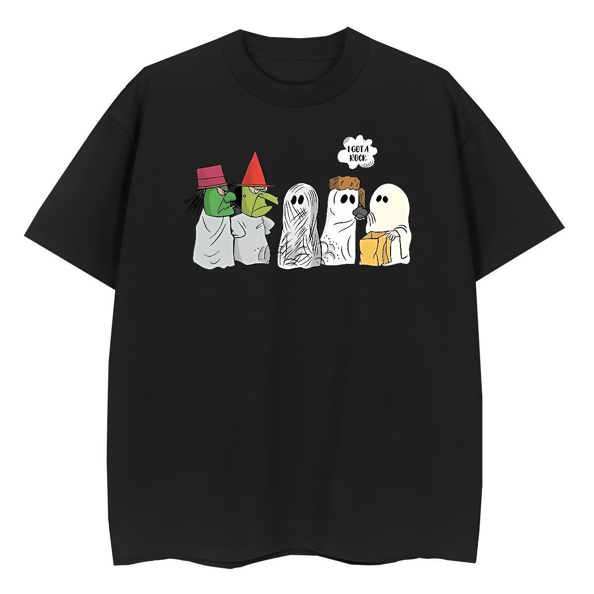 2024 New Men Tees halloween Casual 100% Cotton 230g Tops Breathable Short Sleeve Cool T Shirt For Man Custom Anime