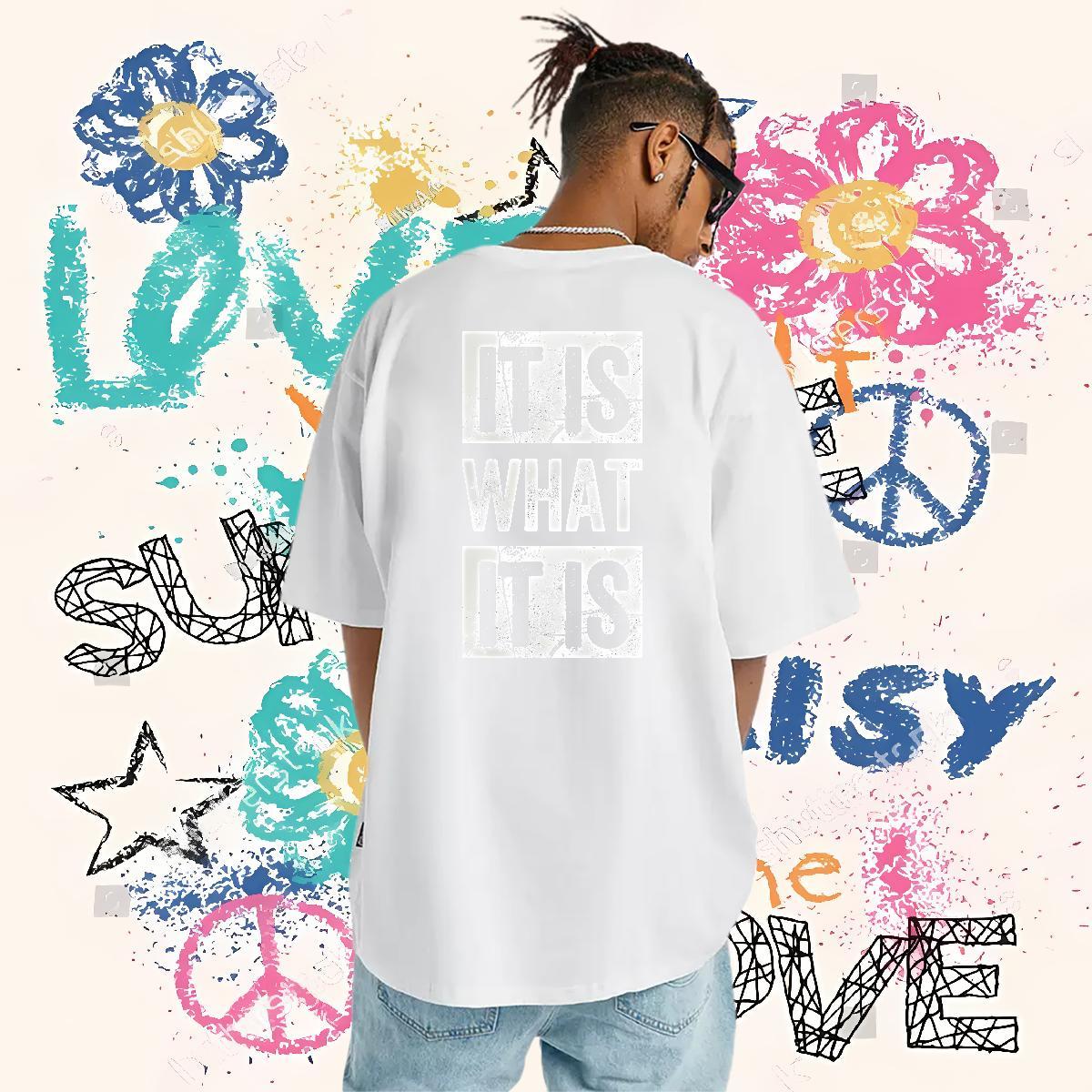 Popular T Shirt For Man 230g 100% Cotton letter High Street Hip Hop Custom Print Oversized Short Sleeve Soft Mens Tshirts Fashion Casual Polos