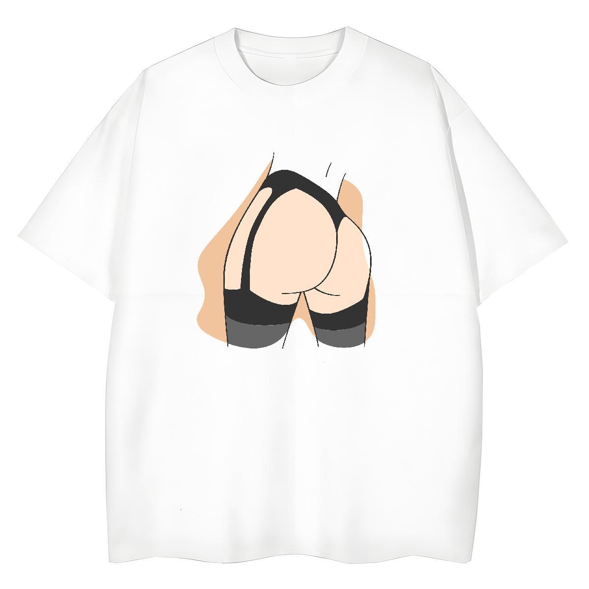 Popular Lady T shirt 230g 100% Cotton painting Sports Street Wear Womens T Shirts Breathable Crew Neck Custom Print Plus Size Clothings