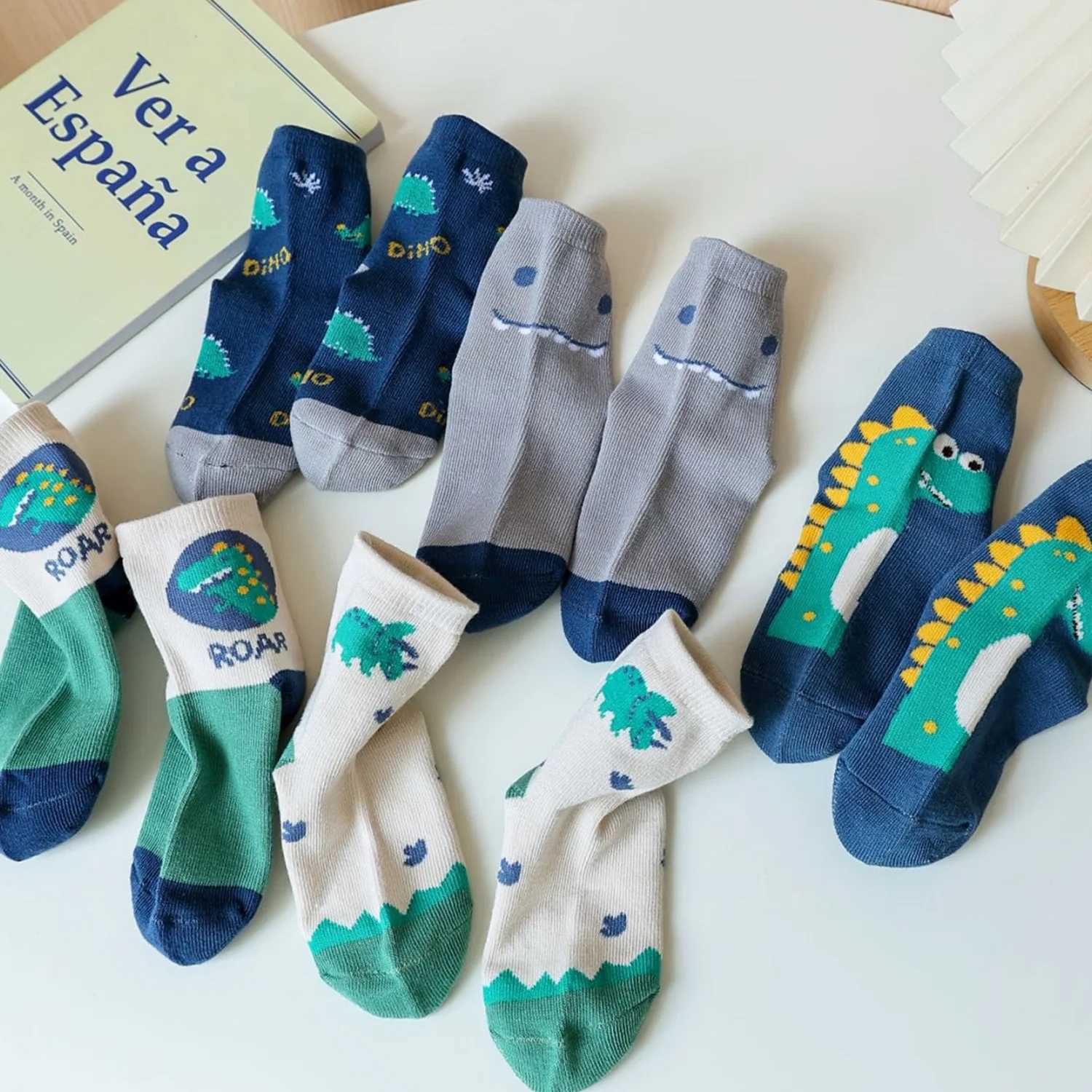 5 Pairs Boy Socks 1-12Y Kids Spring Summer Fall Cute Comfortable Mid Length CL240824
