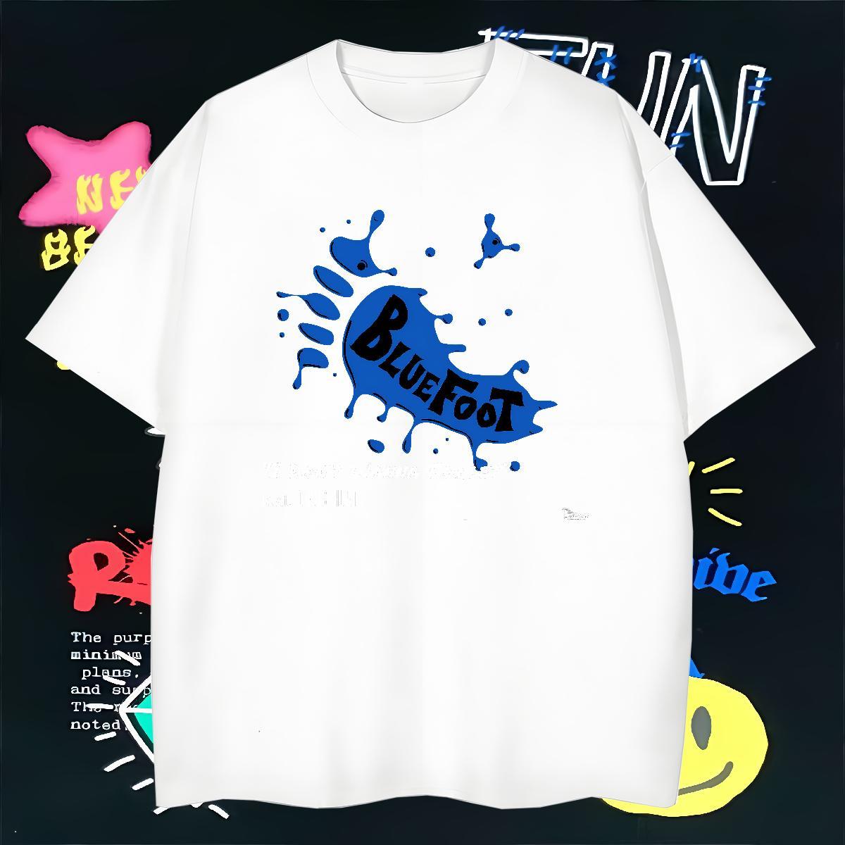 Cool Design T shirt 230g Pure Cotton blue Daily Outfit Oversized Round Neck Short Sleeve Men Clothes T-Shirt Stylist Wear
