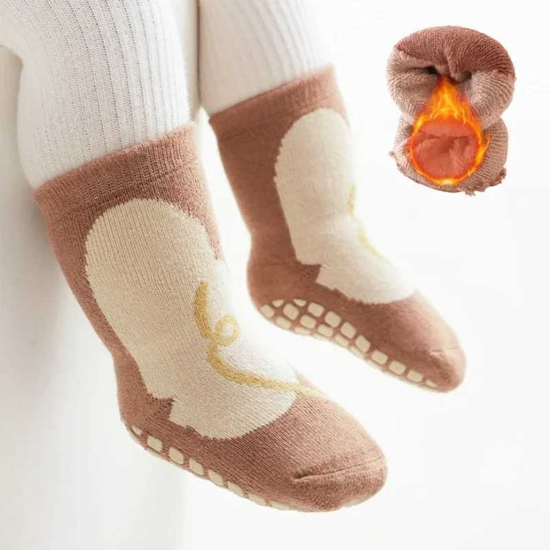 Thicken Baby Kids Thermal Socks Children Autumn Winter Trampoline Long Socks Warm Toddler Boy Girls Home and School Floor Socks CL240824