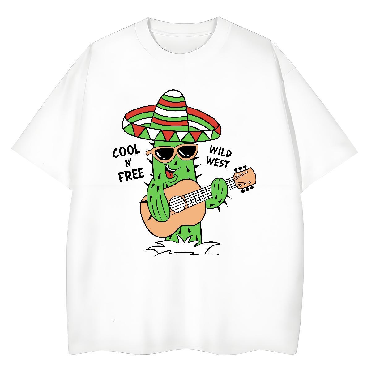 Loose fit Woman Tshirt 230g Pure Cotton letter Casual Beach T-Shirts Breathable Short Sleeve Cartoon Floral Printing Tops