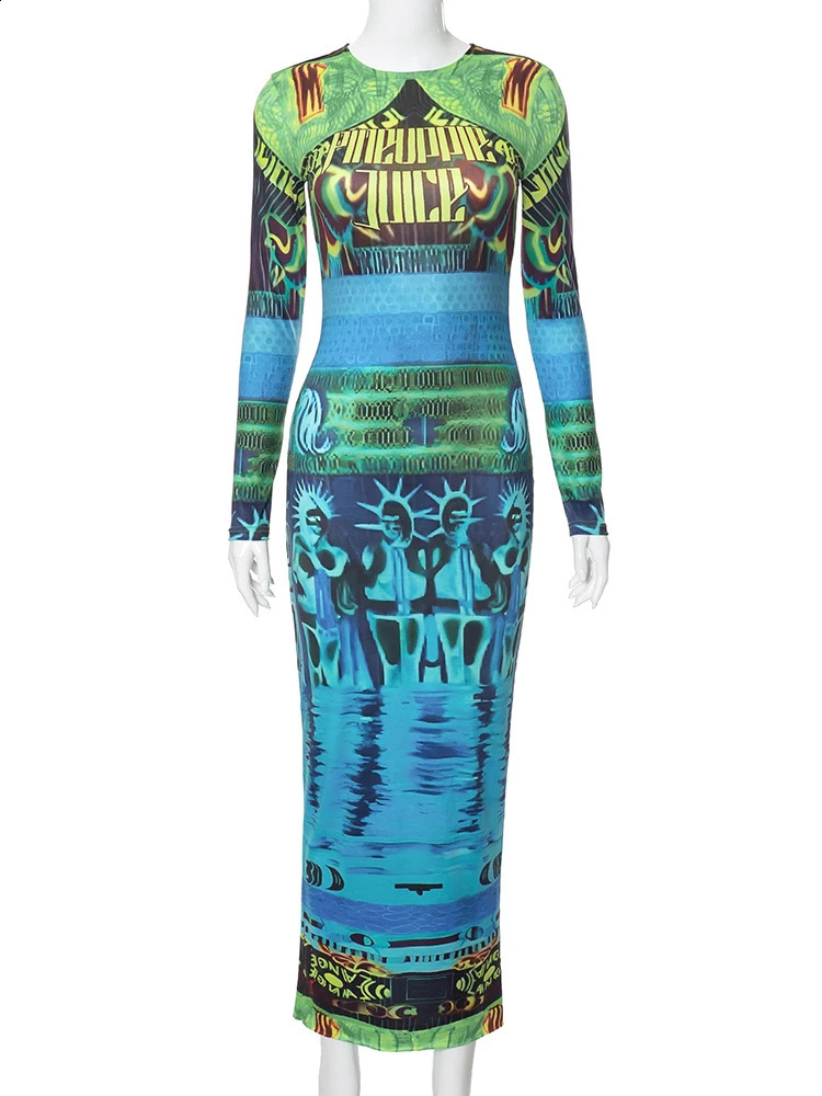 Women long dress Bodycon clothes Long Sleeves slim sexy Vestidos casual outfit 240823