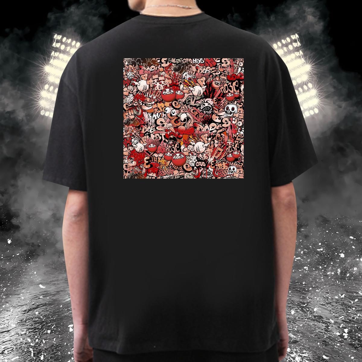 Popular Man T Shirts 230g Cotton skull Outdoor Skull Breathable Short Sleeve Men Clothes T-Shirt 2024 DIY Tops