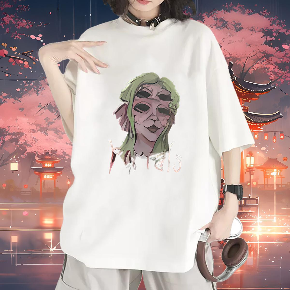 5A Unisex Tshirts 230g 100% Cotton scare Hip Hop Street Womens T Shirts Breathable Soft White Plus Size Tops