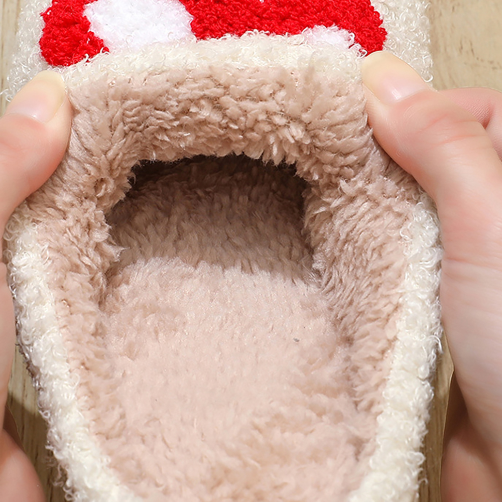 Designer Fashion Cartoon Pattern Slippers Women Plush Winter Comfortable Warm Flat Slipper Smiley Face Christmas Halloween Skull Ladies Classic Slippe