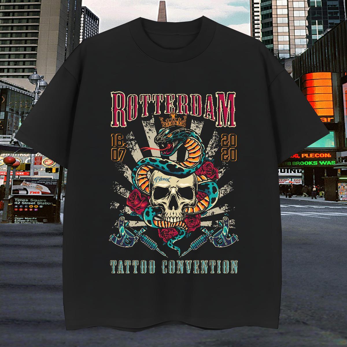 Popular T-Shirts for Men 230g 100% Cotton skull Street Customized Print Breathable Tshirt for Man Woman Classic Casual Tees Shirts