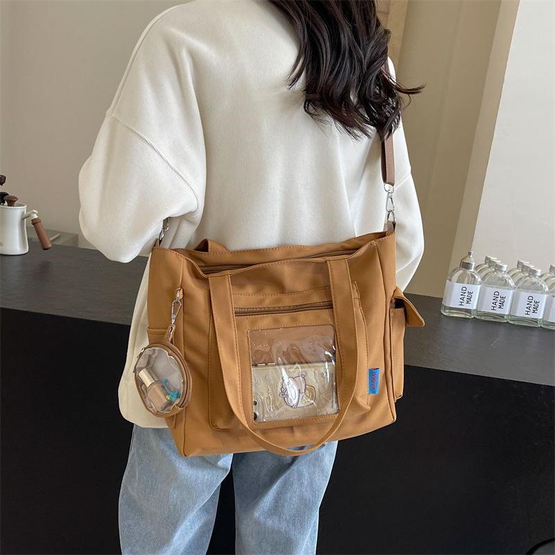 Women's fashionable shoulder bag, commuting bag canvas popular handbag