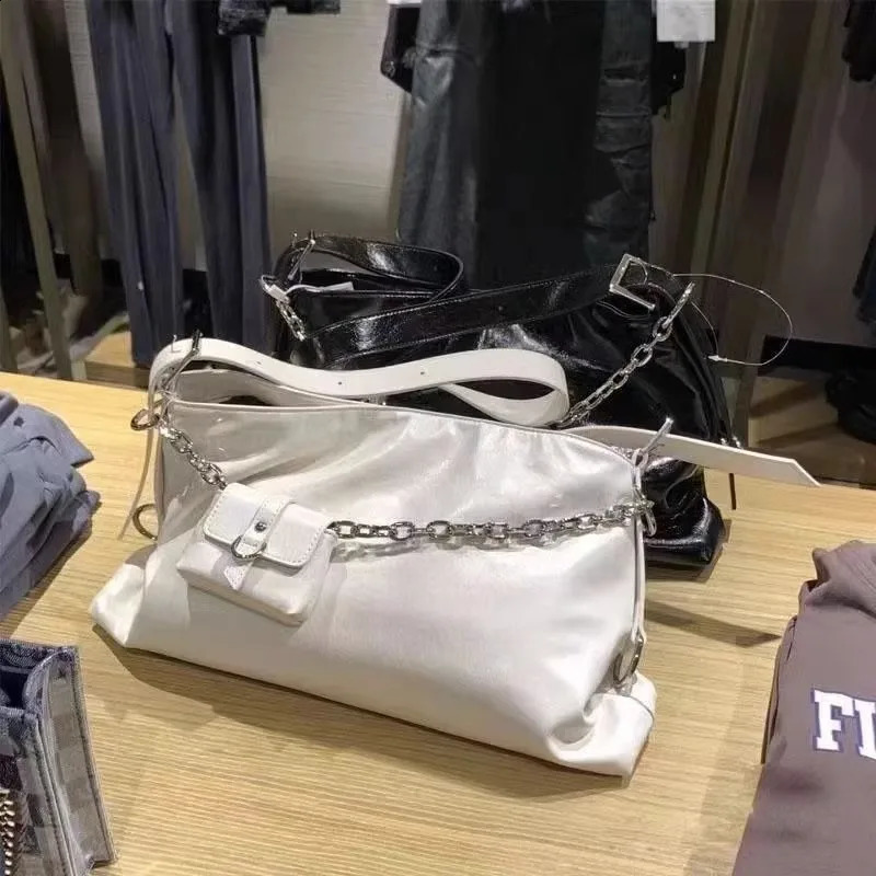 Bag for Women Fashion Shopping Bag PU Top-Handle Handbag High Capacity Silver Black Casual Leather Tote Bag 250304