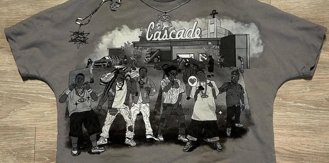 Harajuku Gothic Gray Y2k Top Oversized T Shirt Men and Women Hip Hop Punk Graphic T Shirts Short Sleeve Tops Streetwear 240823