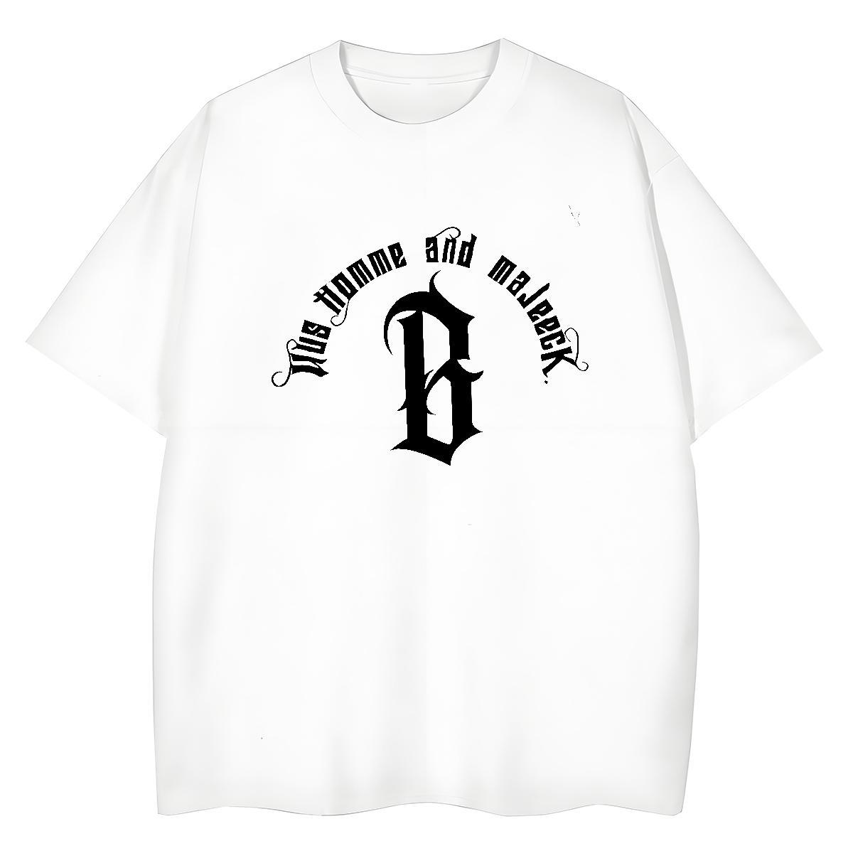 Comfortable T shirt 230g Pure Cotton letter Spring Summer DIY Printed Short Sleeve O-Neck Men Clothes T-Shirt New Top Tees