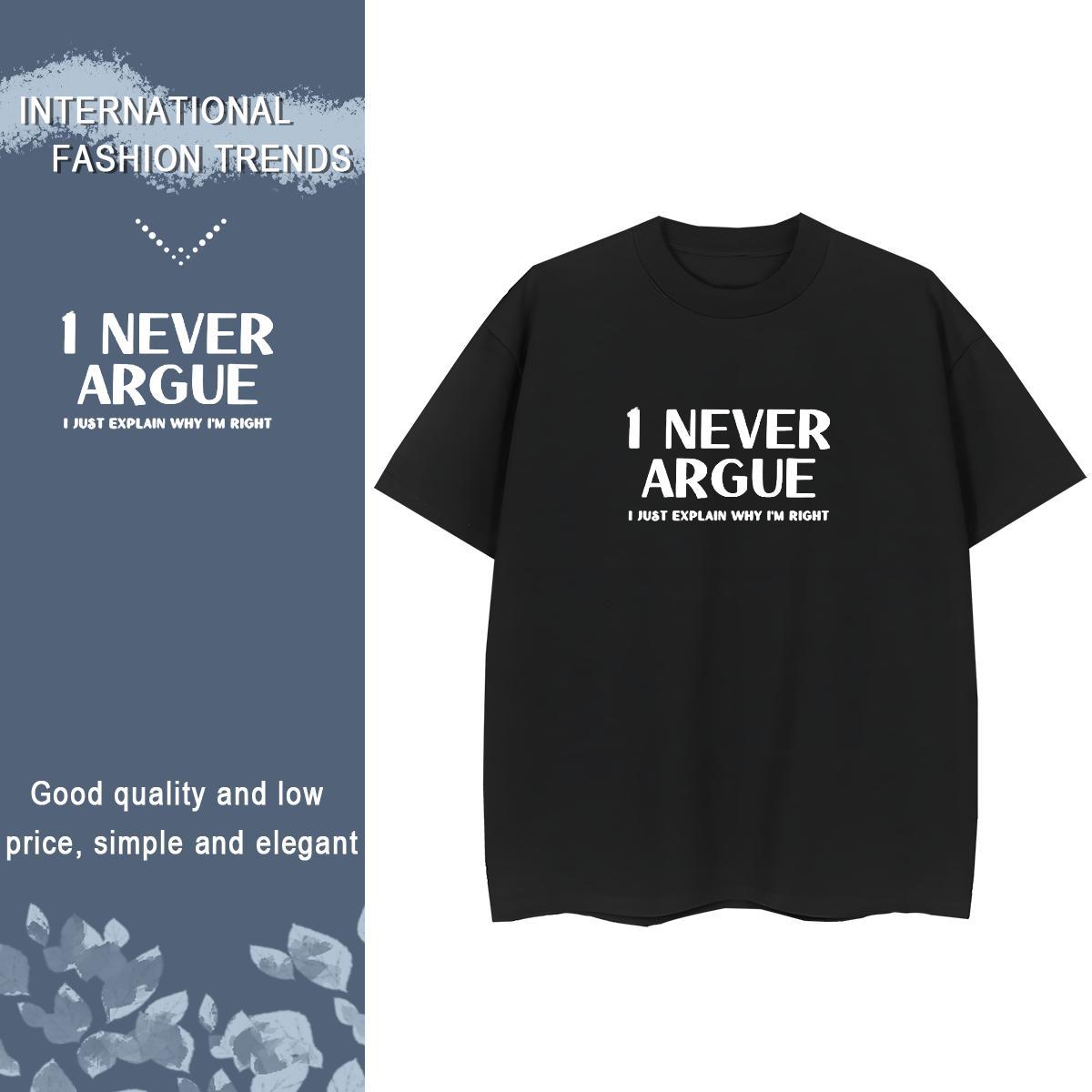 High quality Women Tshirts 230g 100% Cotton letter Home Outdoor T shirt Breathable Crew Neck DIY Printed Top Shirts
