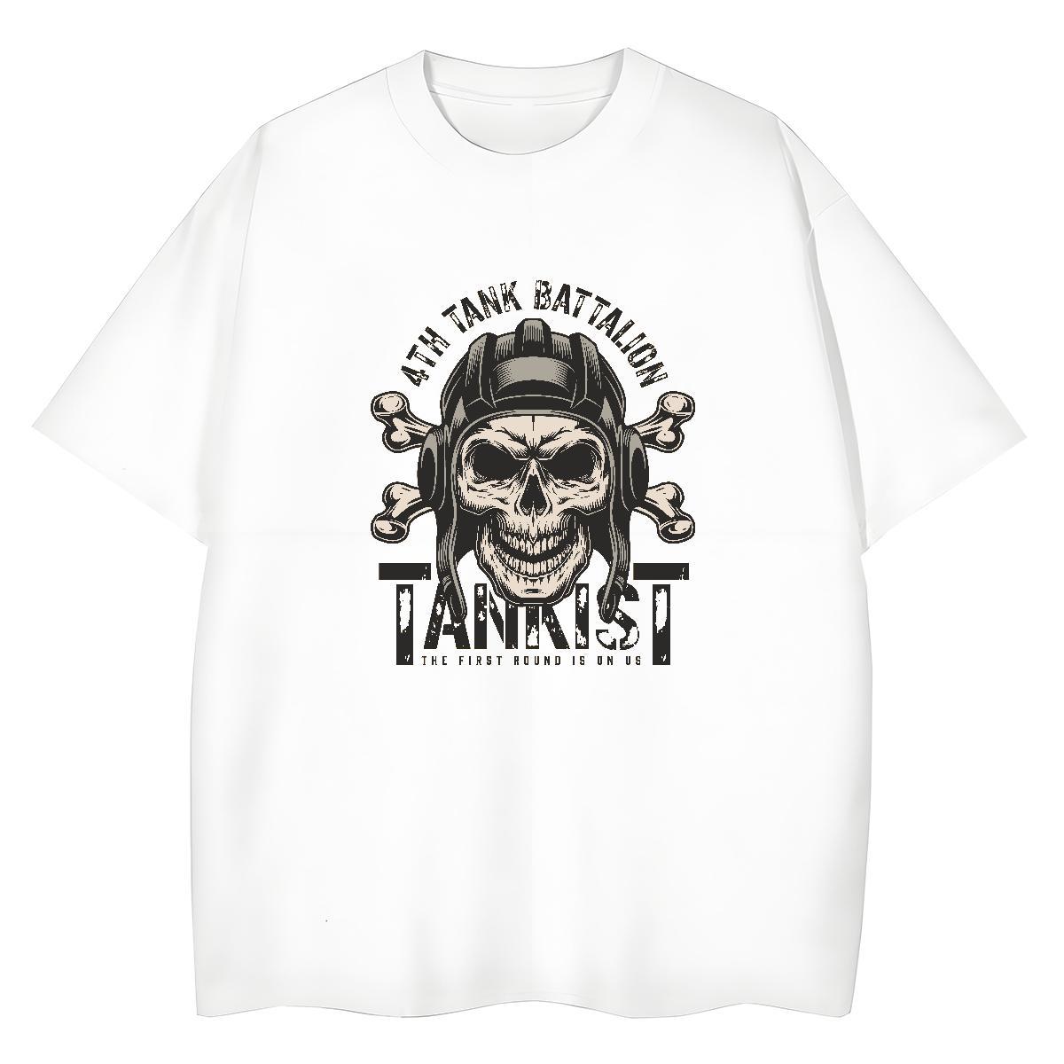 Cool Mens T Shirts 100% Cotton 230g skull Casual Daily Wear Oversized 3XL 4XL Crew Neck Men Tees 2024 Designer Tees Shirts