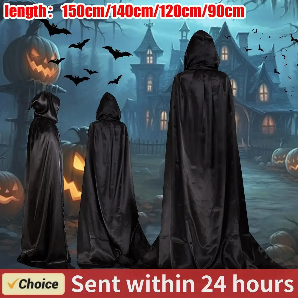 90150cm Halloween costume shawl childrens adult props party dress cosplay wizard cape 240823