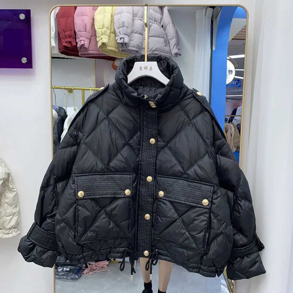 Women's Down Parkas Brand Womens Jackets Women Warm Ultra Light 90% White Duck Down Coat Loose Short Parka Female Outwear Y2408247MQQ