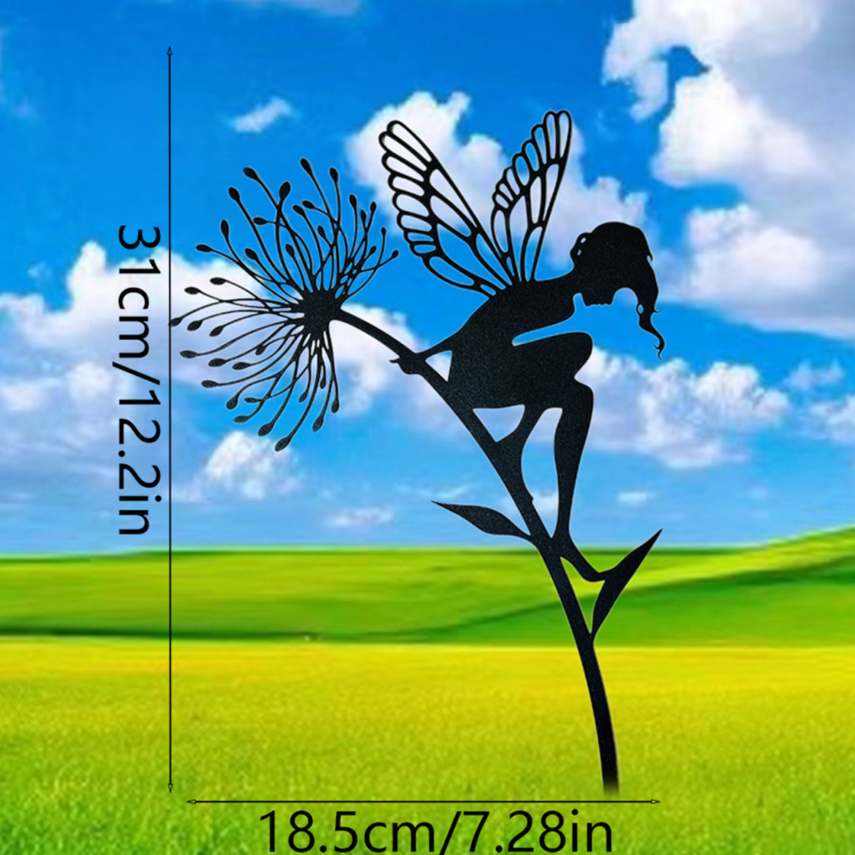 Garden Decoration Fairy Stake Garden Fairy Silhouette Art Outdoor Patio Lawn Deck Pathway Garden Fairy Decorations