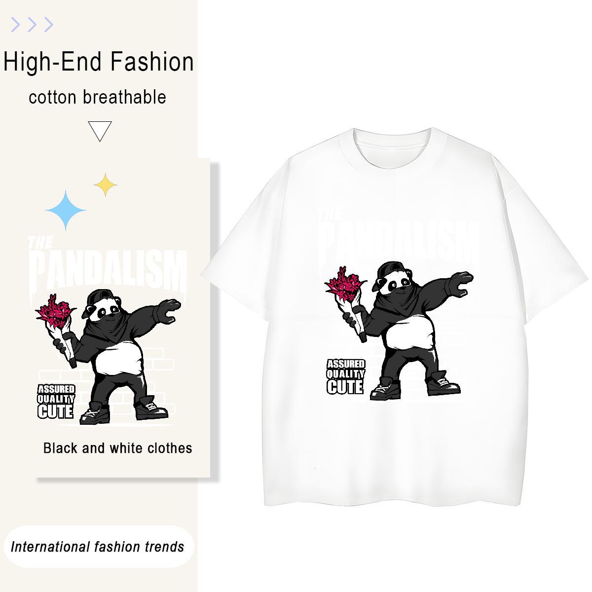 2024 New Men Tshirts flower Sports Casual 230g Cotton Wear Short Sleeve O-Neck Designer T Shirt For Man Custom Anime