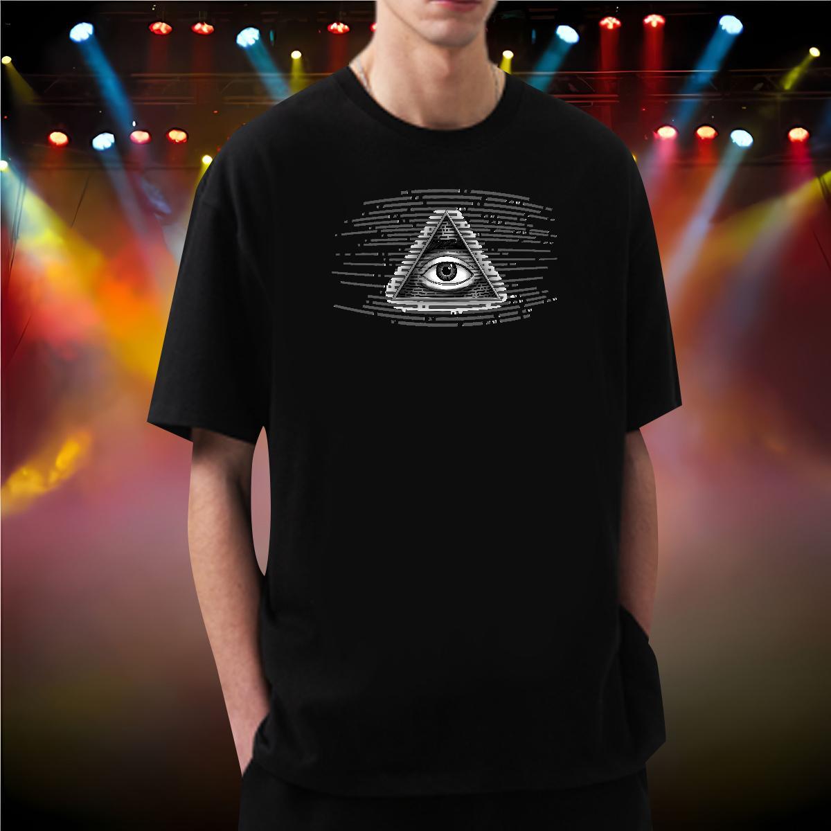 TOP Quality Man T Shirts 230g Pure Cotton eye of the devil Sports Casual White Plus Size Breathable Short Sleeve Men Tees Customized Clothes