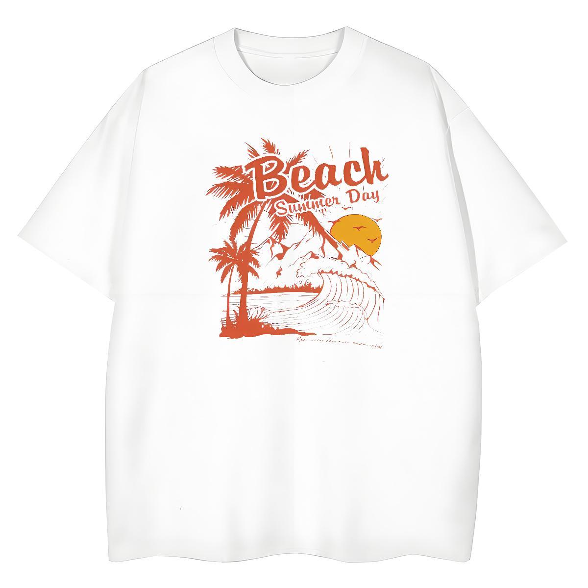 New Arrival Mens Tshirts sun Home Outdoor 230g Pure Cotton Tops Tees O-Neck Short Sleeve Comfortable T-Shirts for Men Customized Print