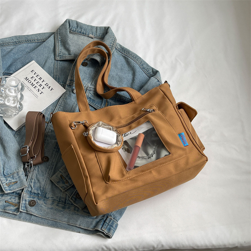 Women's fashionable shoulder bag, commuting bag canvas popular handbag