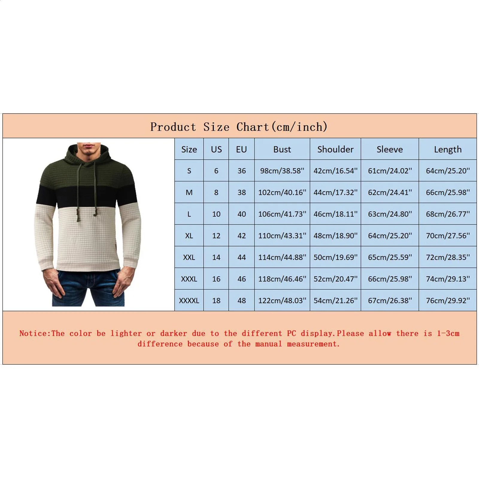 MenS Clothing MenS Autumn And Winter Color Matching Plaid Colorful Hooded Slim Sweater Hoodie Y2k Sweatshirts For Men Moletom 240823