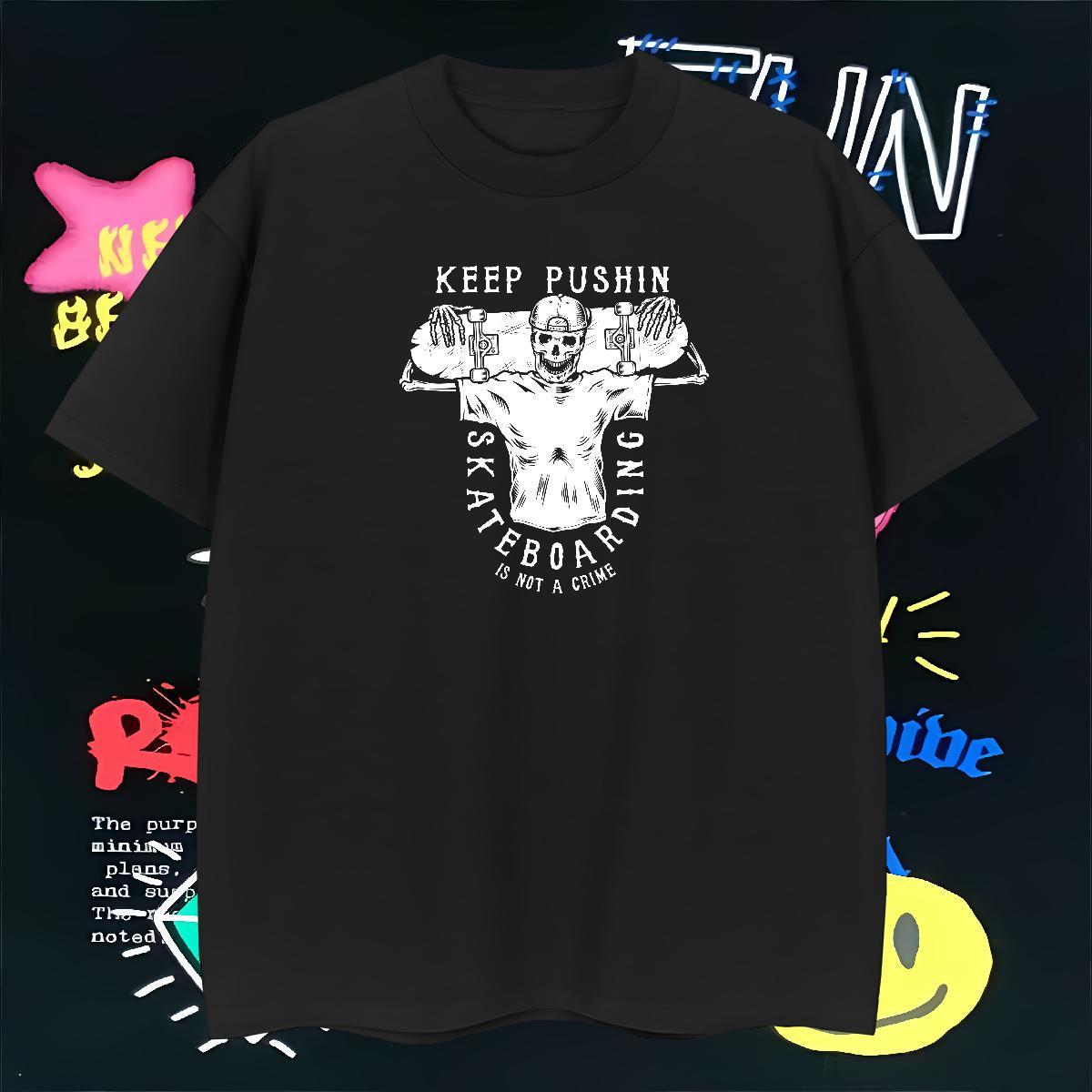 Soft T-Shirts for Men 100% Cotton 230g skull Beach Plus Size Custom Short Sleeve O-Neck Tshirt for Man Woman 2024 Summer Clothings