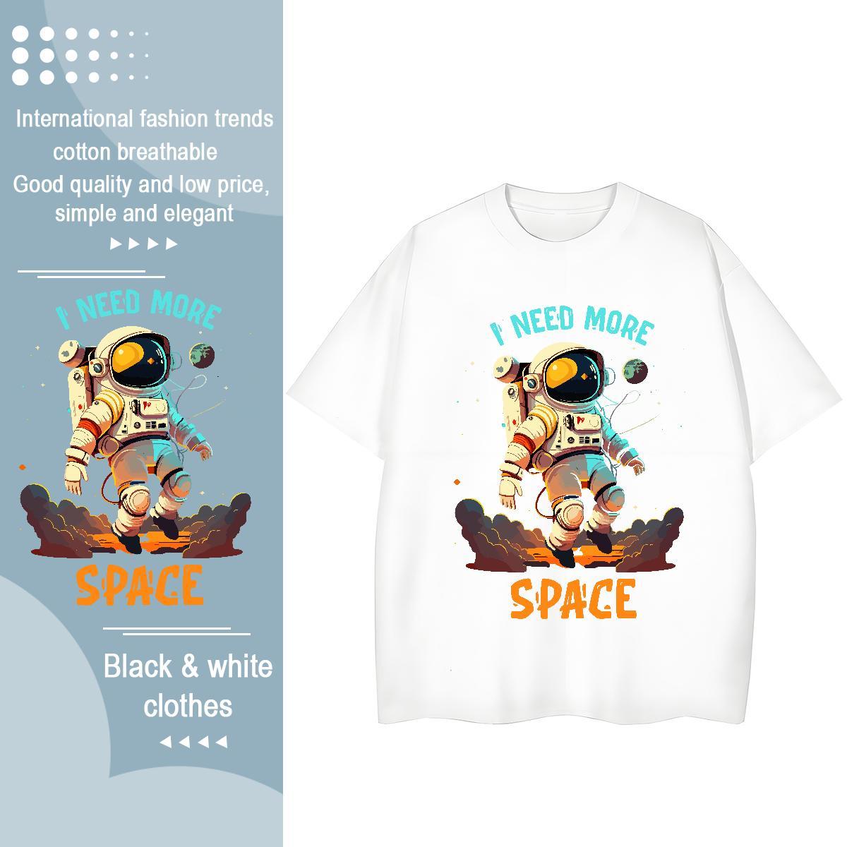 Popular Women Tees 100% Cotton 230g universe Sport Woman T Shirts Short sleeve Soft Cartoon Anime Polos