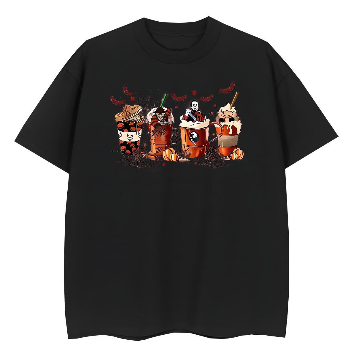 Classic Men Clothes T-Shirt halloween Street Casual 100% Cotton 230g Tops Shirt O-Neck Short Sleeve High Quality Mens T Shirts DIY Logo Oversized