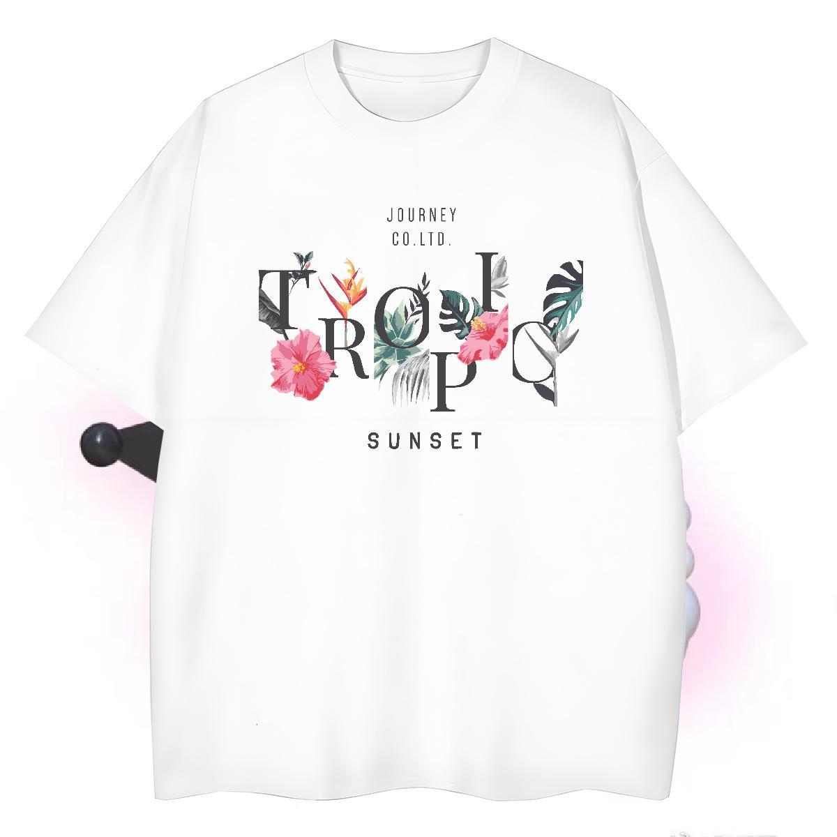 Cool T-Shirts 100% Cotton 230g letter Summer Casual Asian Size Breathable Short Sleeve Men Tshirts New Clothings