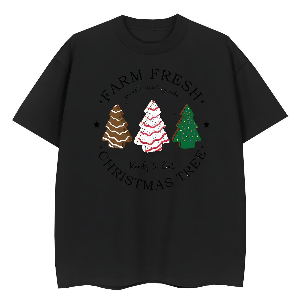 2024 Summer Men Tees christmas trees Spring Summer 100% Cotton 230g Tees Shirts Short Sleeve Soft Designer Men T Shirts Oversized 3XL 4XL