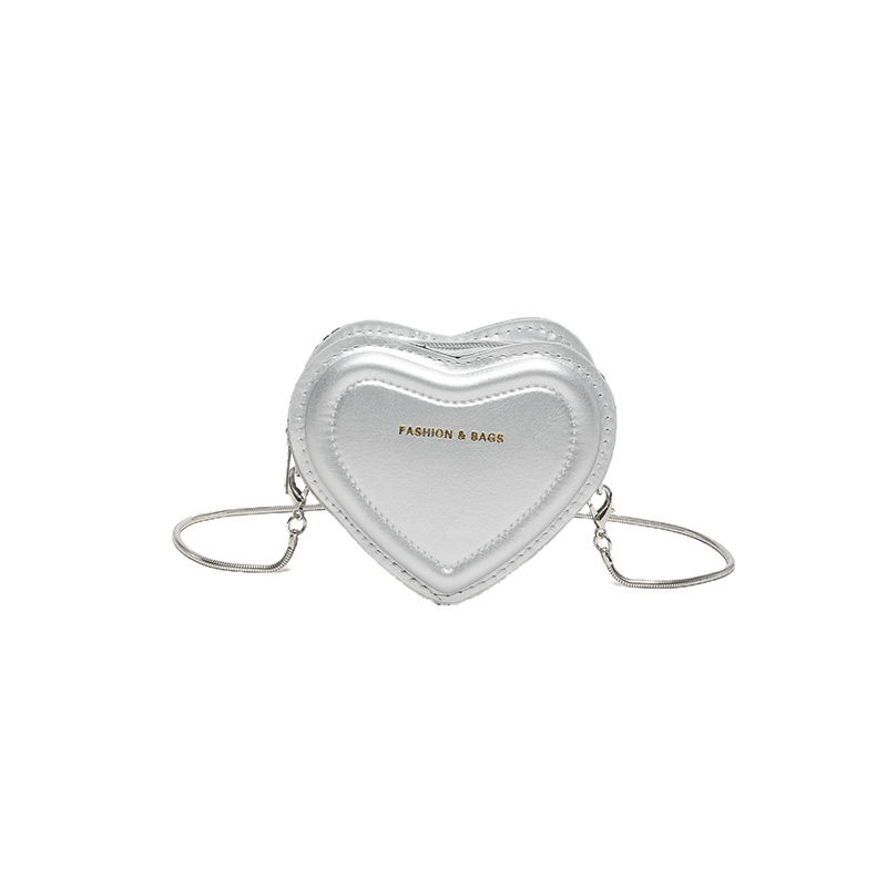 Women's fashionable peach shaped small bag simple girl's heart single shoulder bag